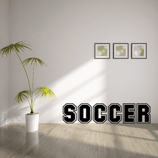 Image of Soccer Text Wall Decal