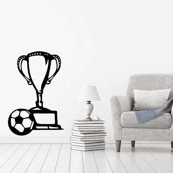 Image of Soccer Trophy Wall Decal - Vinyl Decal - Car Decal - CDS039