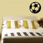 Soccer wall decal, black soccer ball vinyl sticker