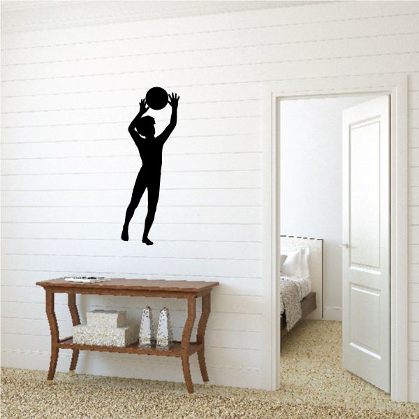 Soccer player vinyl wall decal silhouette