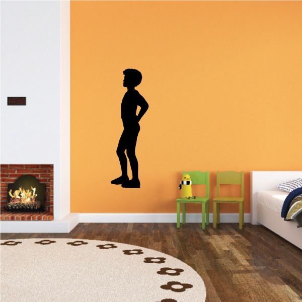 Soccer player wall vinyl decal silhouette of a standing female