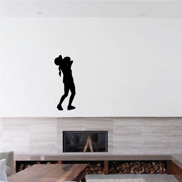 Black soccer player wall decal vinyl silhouette