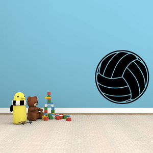 Vinyl soccer ball wall decal, black outline