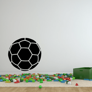 Soccer wall decal vinyl soccer ball with black panels and white outline