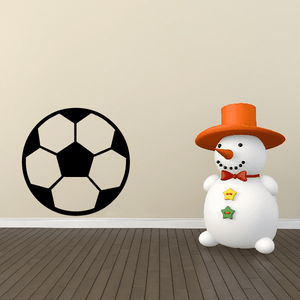 Soccer ball wall decal, black and white vinyl circle