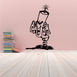 Soccer player wall decal with ball, black vinyl sticker