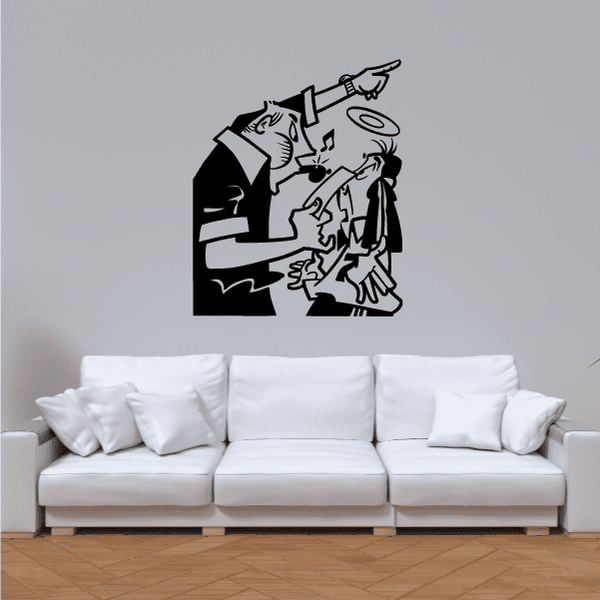 Soccer-themed vinyl wall decal, black silhouettes of players and ball