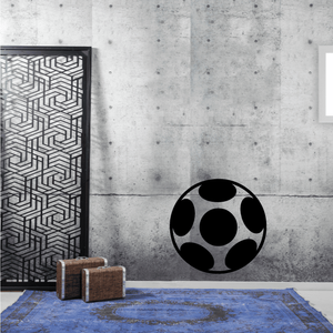 Black soccer ball vinyl wall decal