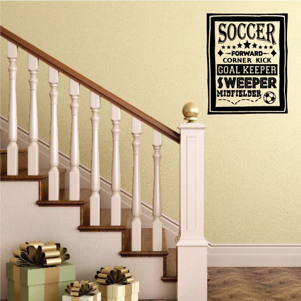 Image of Soccer Word Collage Decal