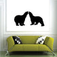 Social polar bear decal with two black bear silhouettes facing each other