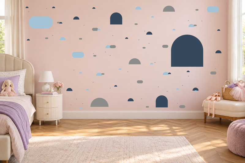 Soft Geometry Wall Decal Kit