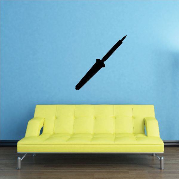 Soldering iron wall decal with black soldering tip and handle silhouette.