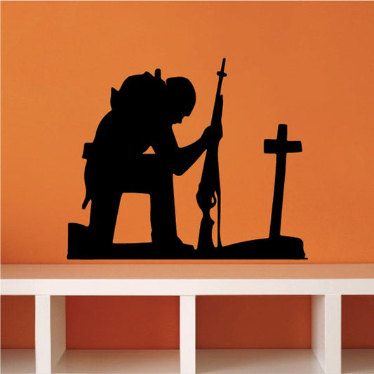 Image of Soldier Mourning Decal