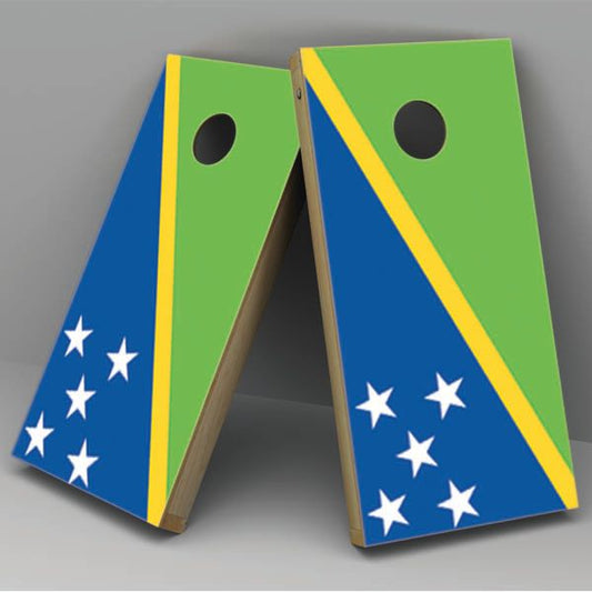 Solomon Islands Flag Cornhole Board Vinyl Decal Wrap