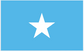 Somalia flag sticker with white five-point star on blue background