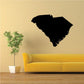 South Carolina state decal with black silhouette outline
