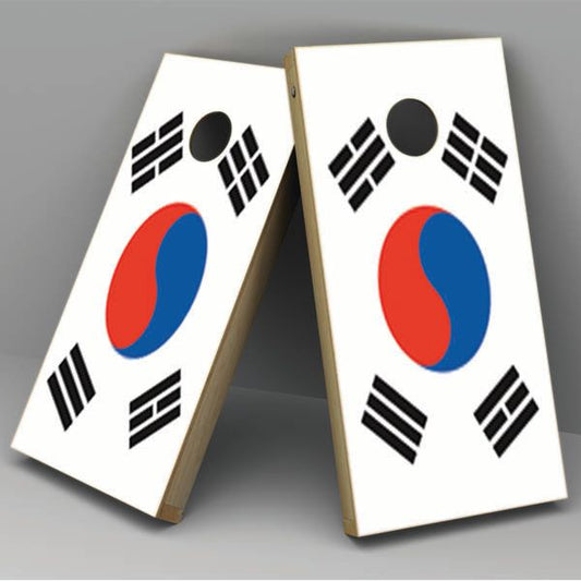 South Korea Flag Cornhole Board Vinyl Decal Wrap