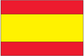 Spain flag sticker with red-yellow-red horizontal stripes
