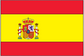 Spain flag sticker, rectangular red-yellow-red bands with central coat of arms