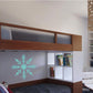 Snowflake flower wall decal with mint-colored snowflake design