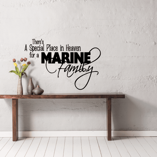 Image of Special Place for a Marine Script Family Decal