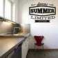 Summer limited offer wall decal with bold black and white lettering