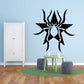 Spider star wall decal, black stylized spiderburst design