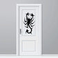 Black scorpion decal with spiky abstract crawler design