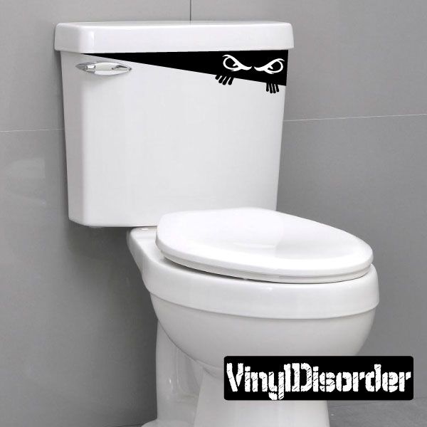 Image of Spooky Toilet Monster Decal 