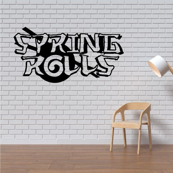 Image of Spring Rolls Wall Decal - Vinyl Decal - Car Decal - Business Sign - MC602