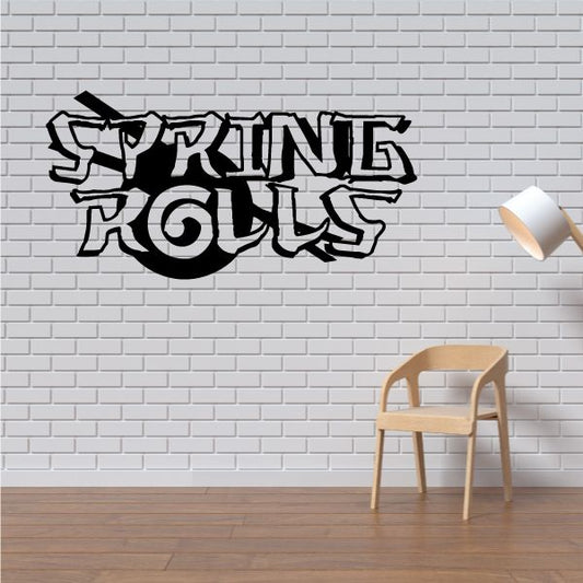 Image of Spring Rolls Wall Decal - Vinyl Decal - Car Decal - Business Sign - MC602