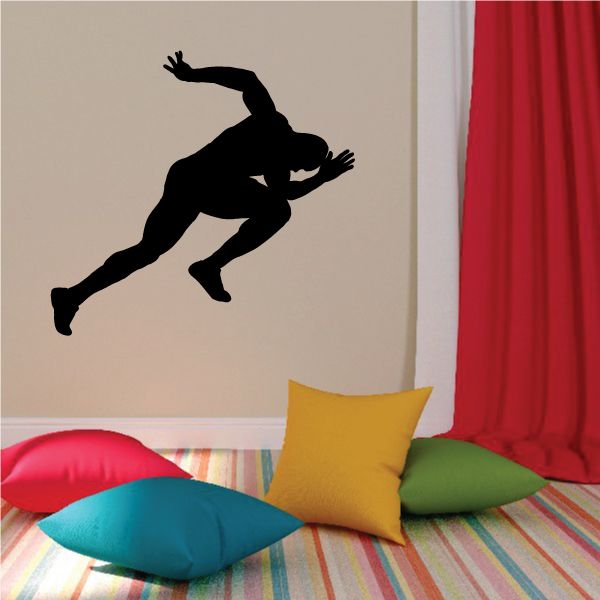 Image of Sprinting Male Runner Decal