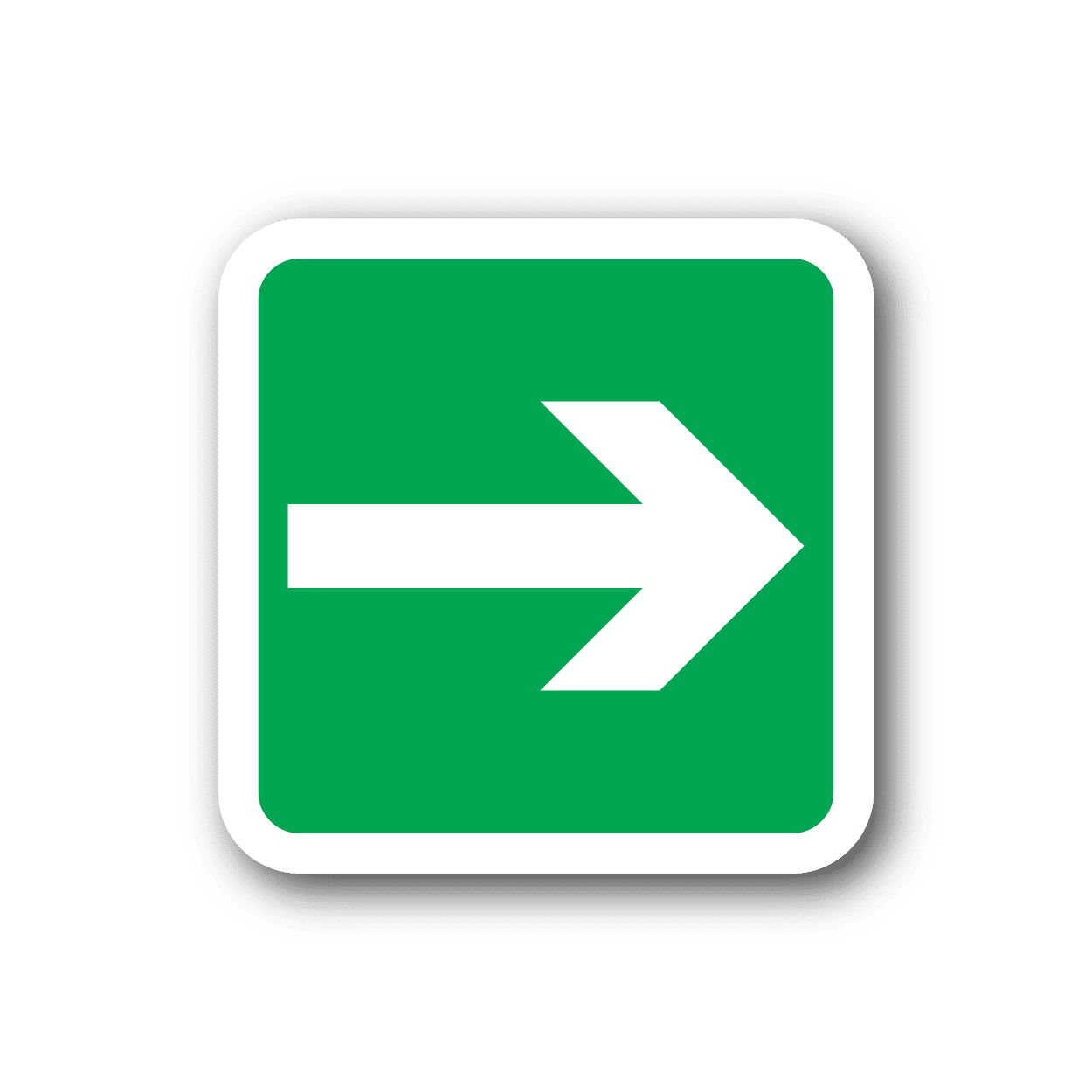 Image of Square Arrow Sticker