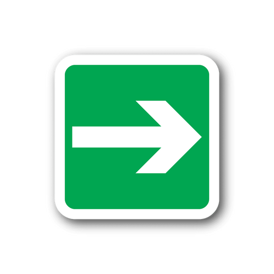 Image of Square Arrow Sticker