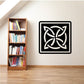 Celtic knot wall decal in black and white square frame