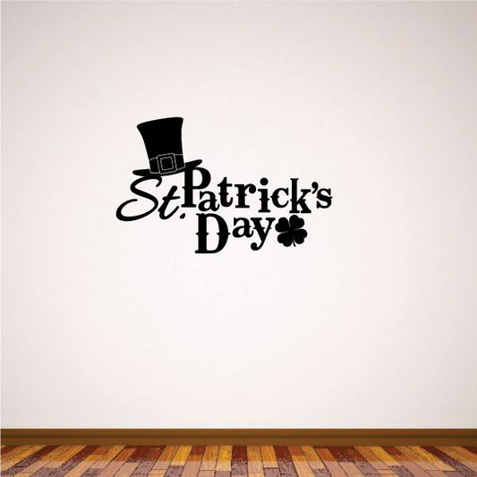 Image of St Patrick's Day with Top Hat Decal