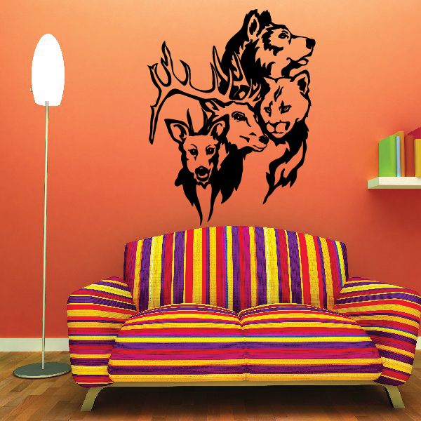 Image of Stag Buck Mountain Lion Wolf Decal