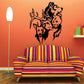 Black animal heads wall decal featuring stag, mountain lion, and wolf