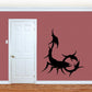 Black spiky scorpion wall decal silhouette