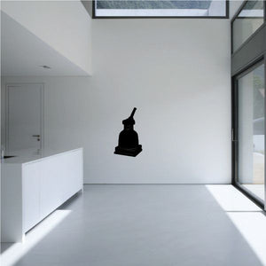 Orbital sander wall decal showing a small black sander silhouette