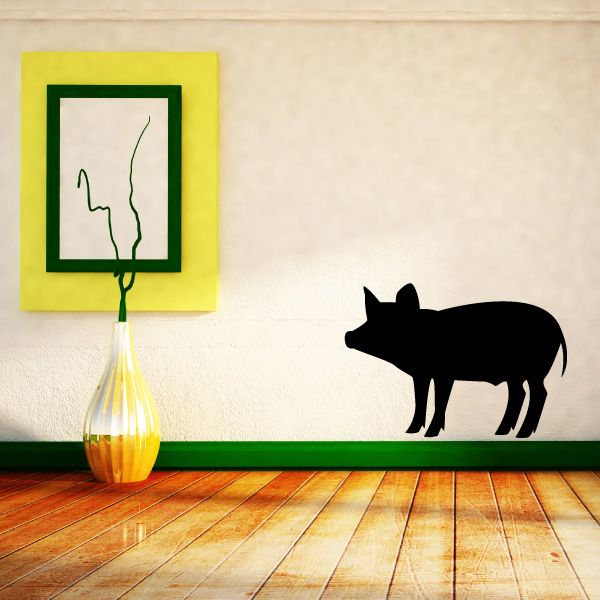 Image of Standing Curious Pig Decal