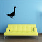 Black duck standing watching wall decal
