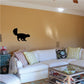 Standing skunk wall decal, dark silhouette