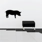 Black standing pig silhouette wall decal
