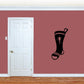 Star stocking wall decal, black sock shape with pink star accents