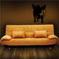 Black pig face wall decal with upright ears and detailed snout