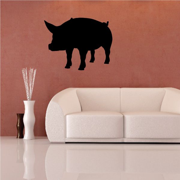 Image of Staring Pig Silhouette Decal