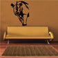 Black rhinoceros head decal with horn and detailed outline