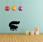 Staring squirrel wall decal, black silhouette