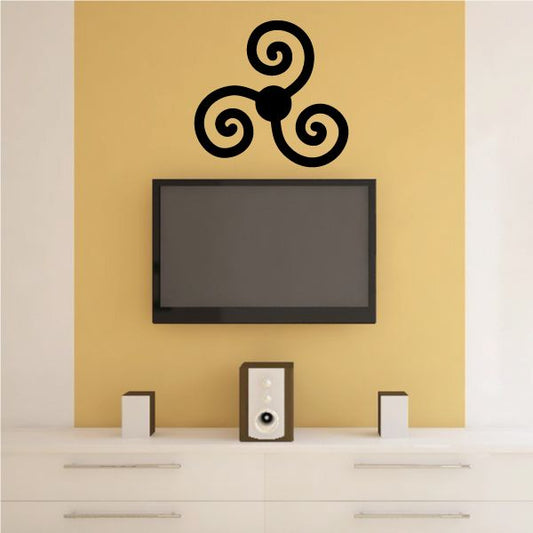 Image of Symmetrical Swirl Star Decal